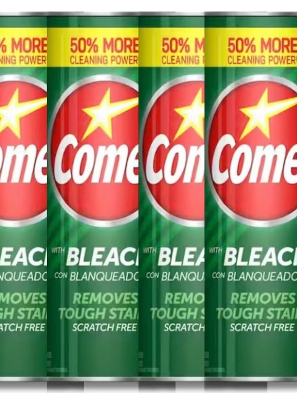 Comet Multi-Pack Green Bleach Cleaner - Removes Tough Stains pack of 4